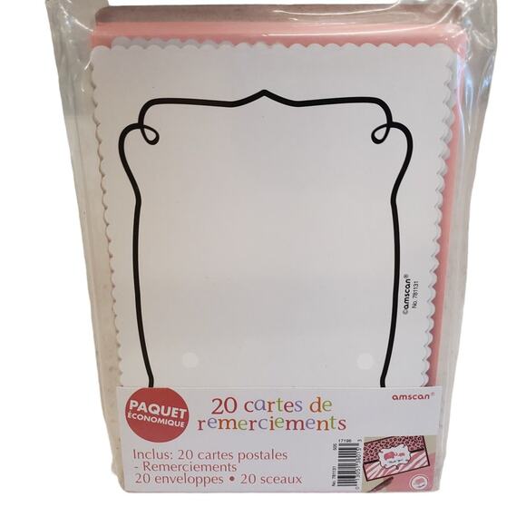 Baby Girl Baby Shower Pink Elephant Leopard Print Thank You Cards Baby Shower - Picture 4 of 5